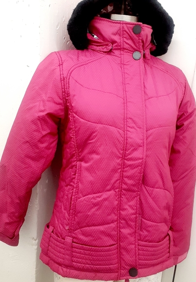 BARBIE Pink Waterproof Jacket FIVE Fifty FIVE Down Puffer Snow & Ski Hood 14 M - Picture 14 of 14